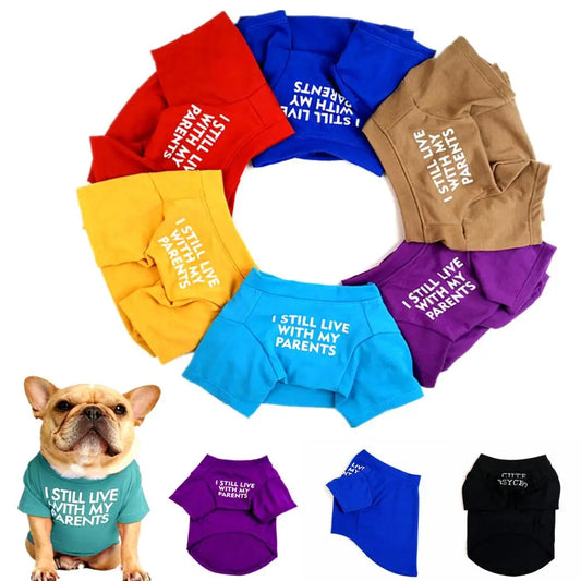 Vest Clothes For Small Dogs Cats Cotton Fashion Clothes for French Bulldog Pet T-shirt For Chihuahua Costume